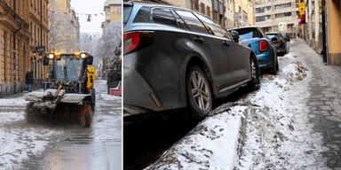 Snöröjning i Stockholm stad.