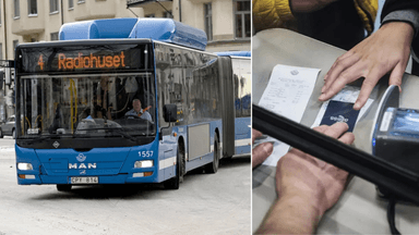 SL-buss, En spärrvakt i Stockholms tunnelbana säljer en biljett