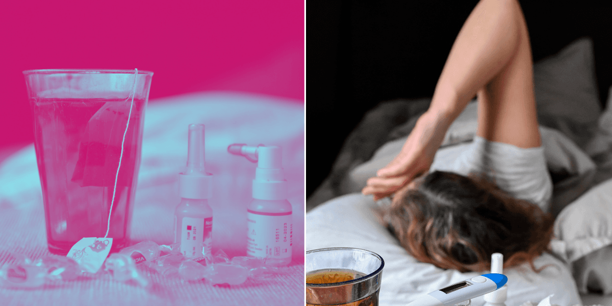 En person som har inluensa.