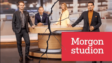 Programledarna i Morgonstudions studio.