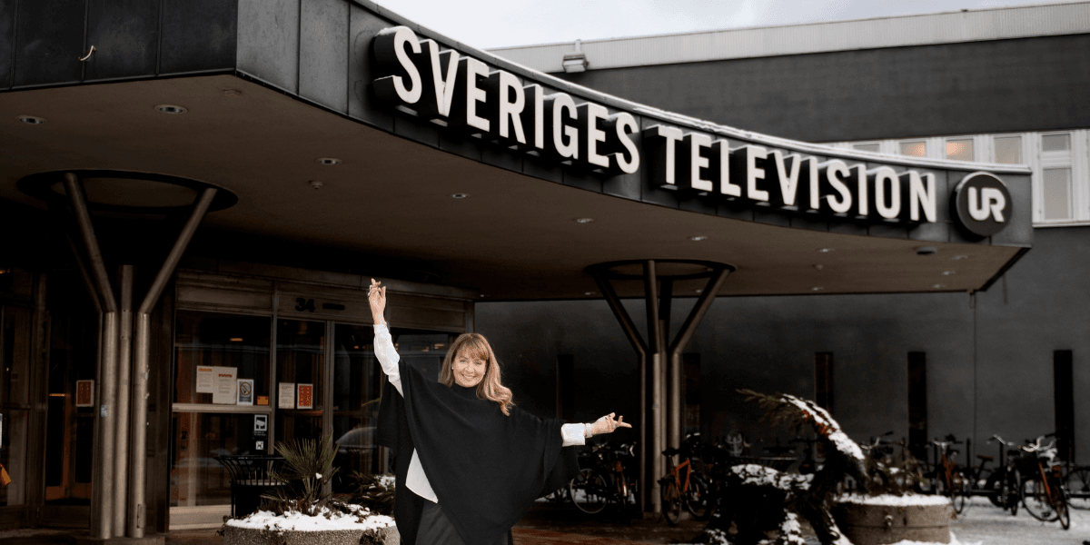 Pernilla Månsson Colt framför SVT.