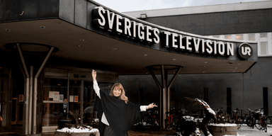 Pernilla Månsson Colt framför SVT.