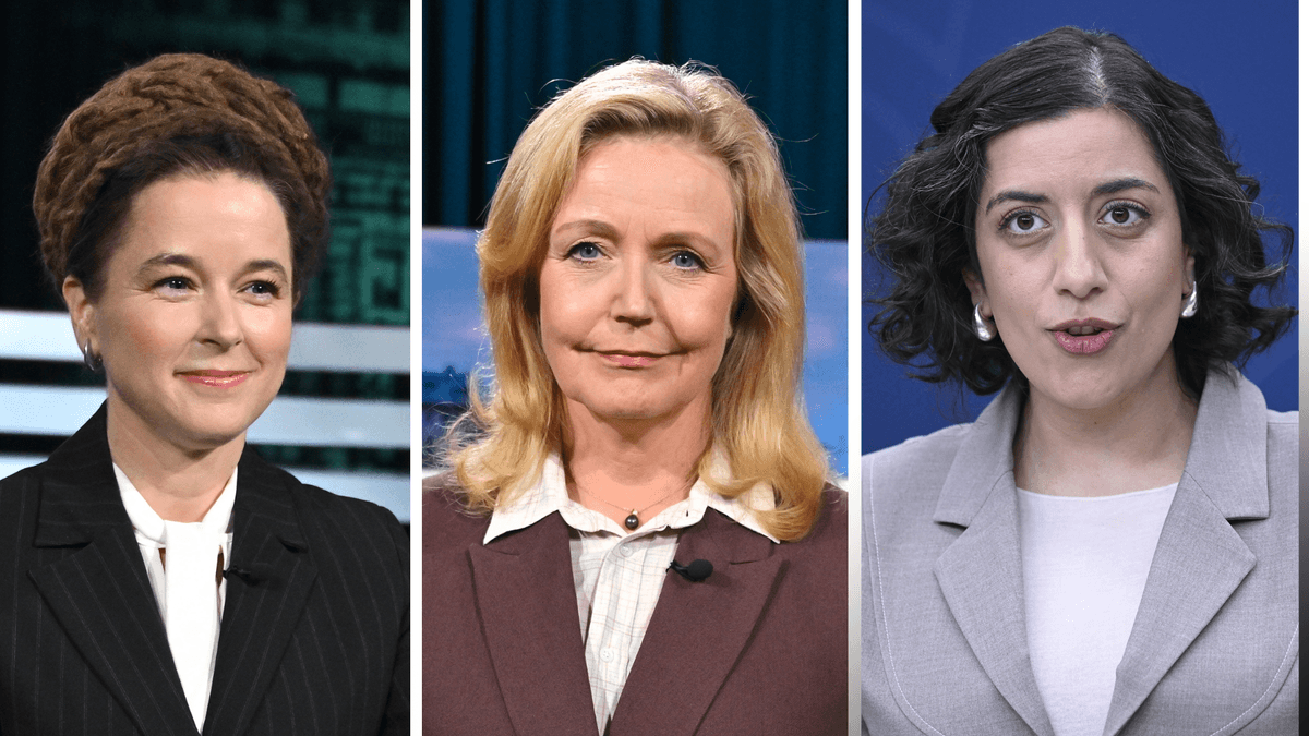 Amanda Lind, Elisabeth Thand Ringqvist och Simona Mohamsson inör valet
