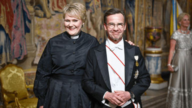 Statsminister Ulf Kristersson med fru Birgitta Ed Kristersson
