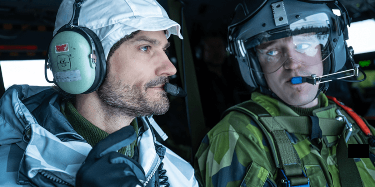 Prins Carl Philip på militärövning