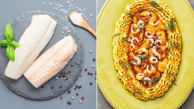 torskfilé, fiskgratäng