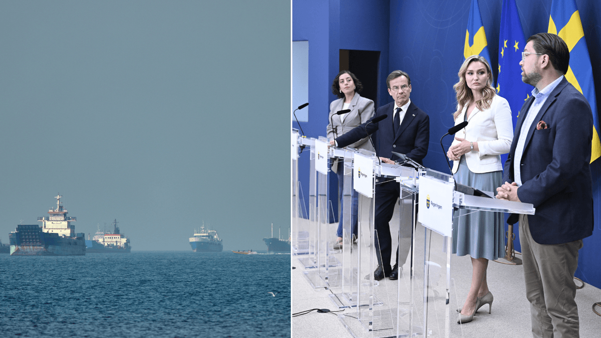 Hormuzsundet till vänster och regeringen som vill lägga fram ett krispaket.